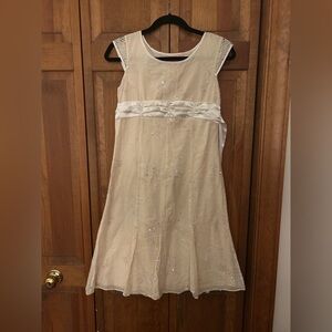 Hype Girl’s Sz 16 Yellow Floral Embroidered Party Dress W/Sequin Details